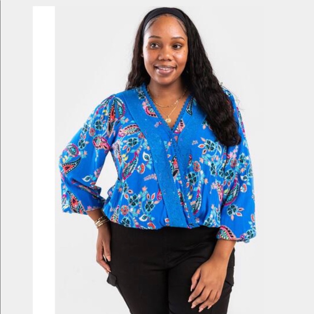 Layla paisley surplice blouse
